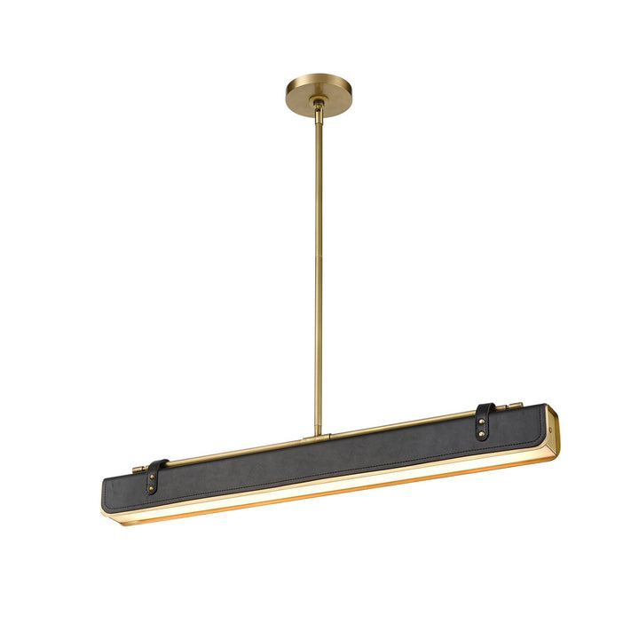 Alora Canada - PD307931VBTL - LED Pendant - Valise - Vintage Brass/Tuxedo Leather