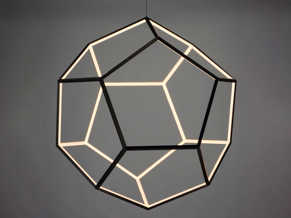 ET2 - E25108-BK - LED Pendant - Penta - Black
