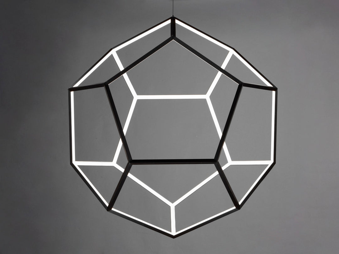 ET2 - E25108-BK - LED Pendant - Penta - Black