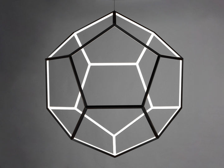 ET2 - E25108-BK - LED Pendant - Penta - Black