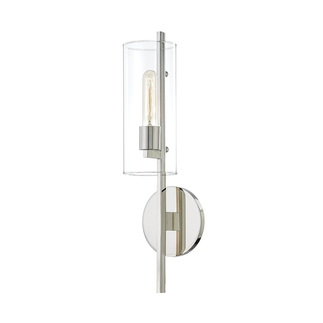 Ariel One Light Wall Sconce in Polished Nickel - available from The Lighting Shoppe, trusted by Canadian homeowners