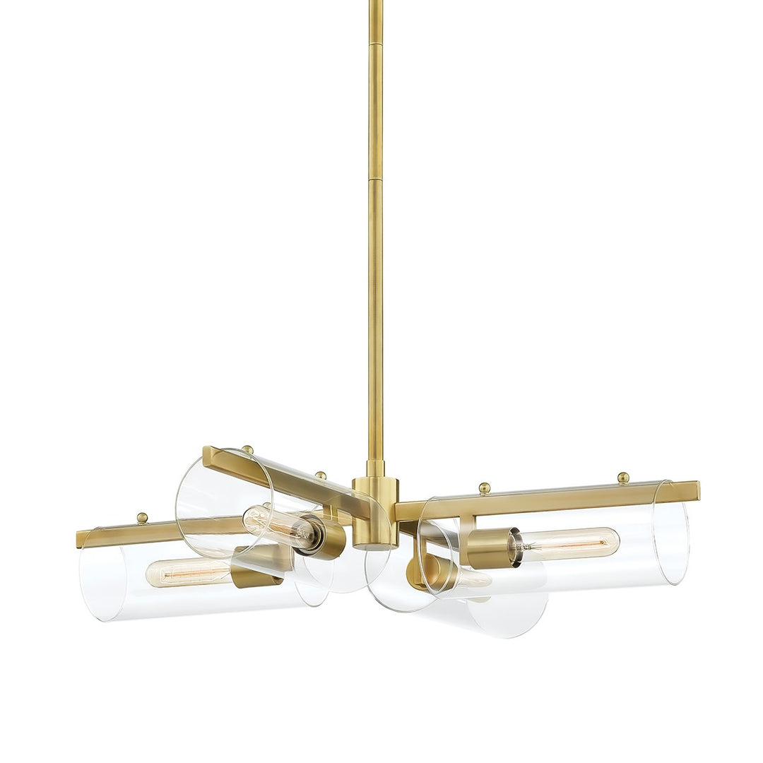Ariel Four Light Chandelier in Aged Brass - available from The Lighting Shoppe, trusted by Canadian homeowners
