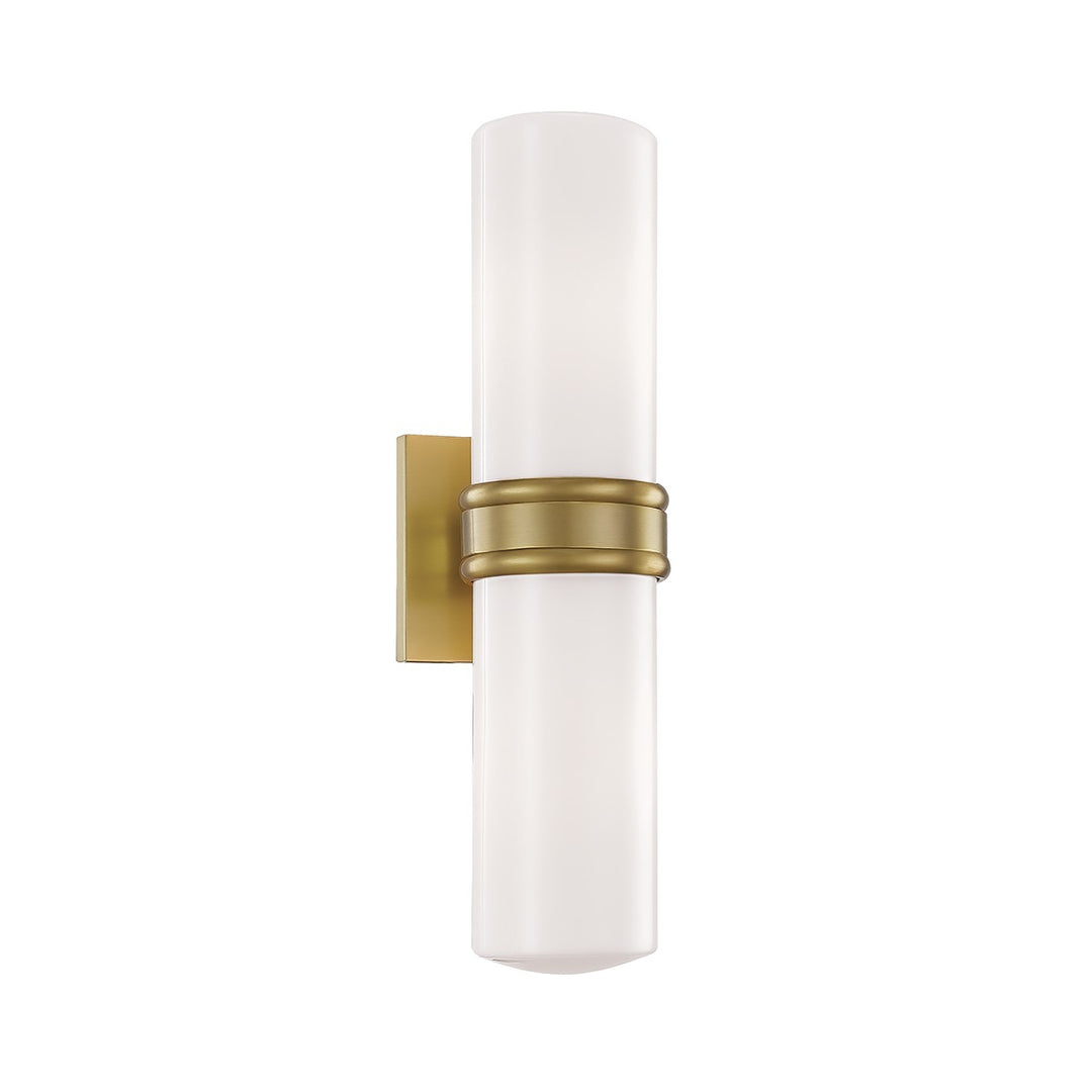 Natalie Two Light Wall Sconce in Aged Brass - available from The Lighting Shoppe, trusted by Canadian homeowners