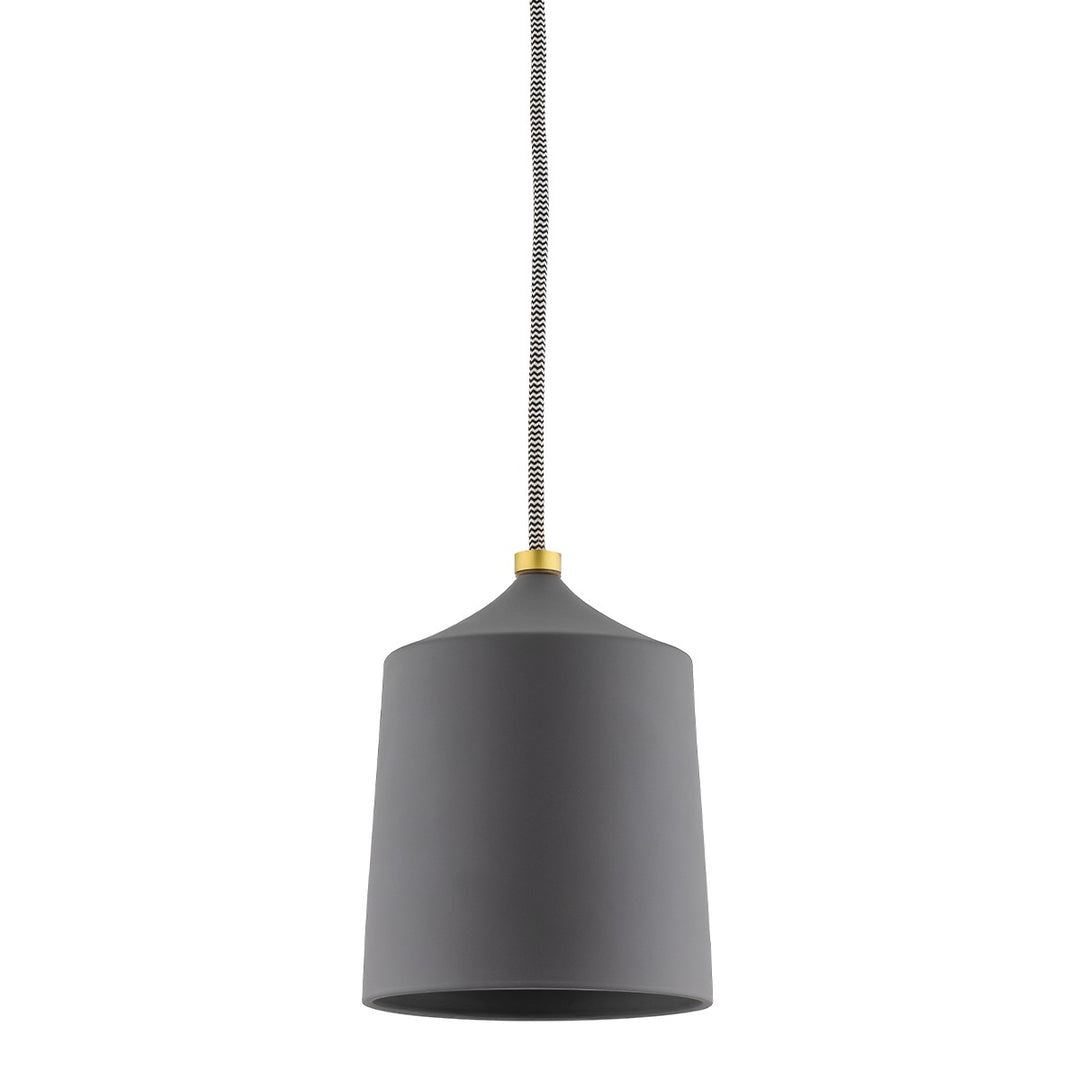 Megan One Light Pendant in Aged Brass/Matte Black - available from The Lighting Shoppe, trusted by Canadian homeowners