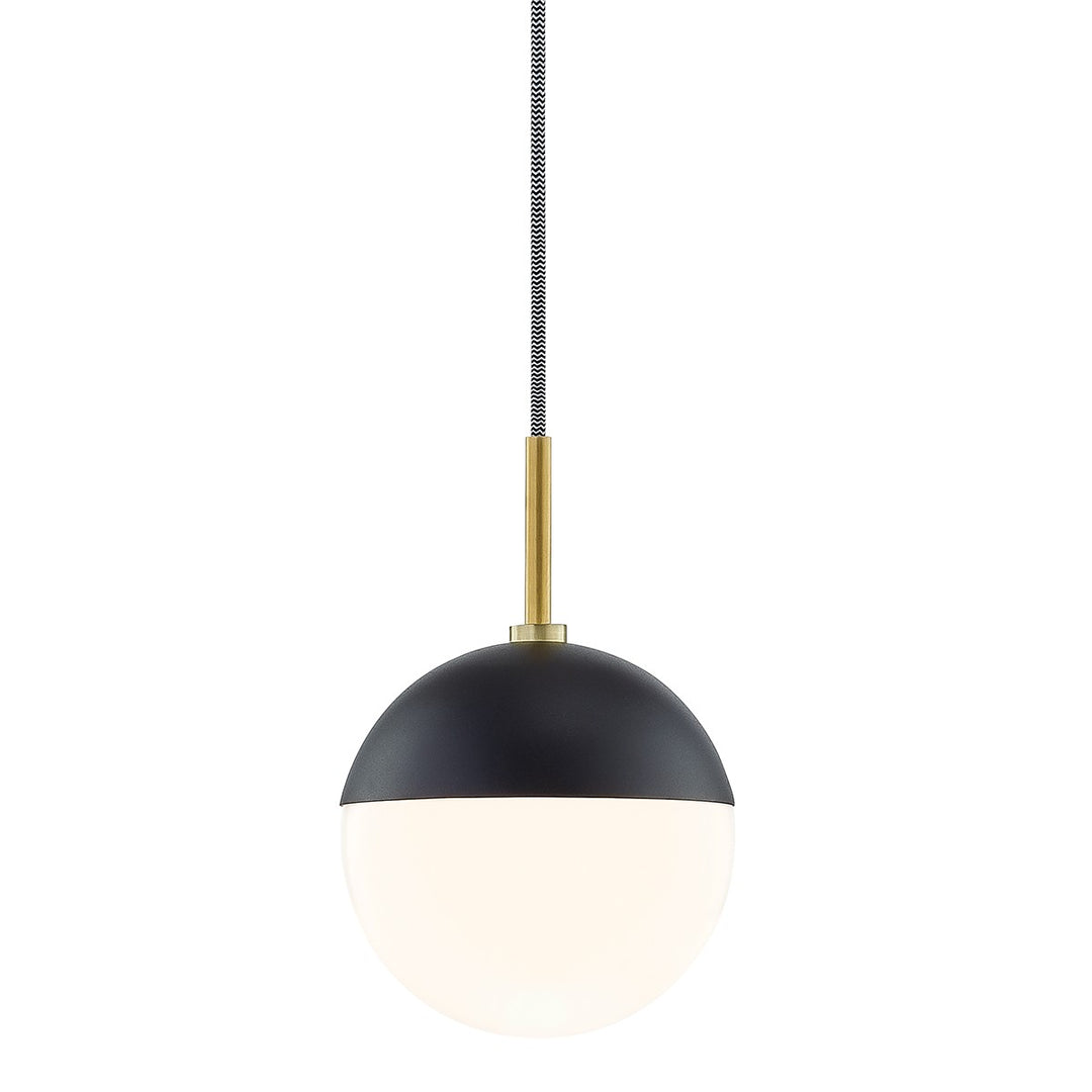 Renee One Light Pendant in Aged Brass/Black - available from The Lighting Shoppe, trusted by Canadian homeowners