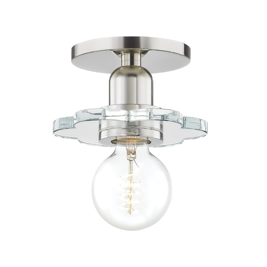 Alexa One Light Wall Sconce in Polished Nickel - available from The Lighting Shoppe, trusted by Canadian homeowners