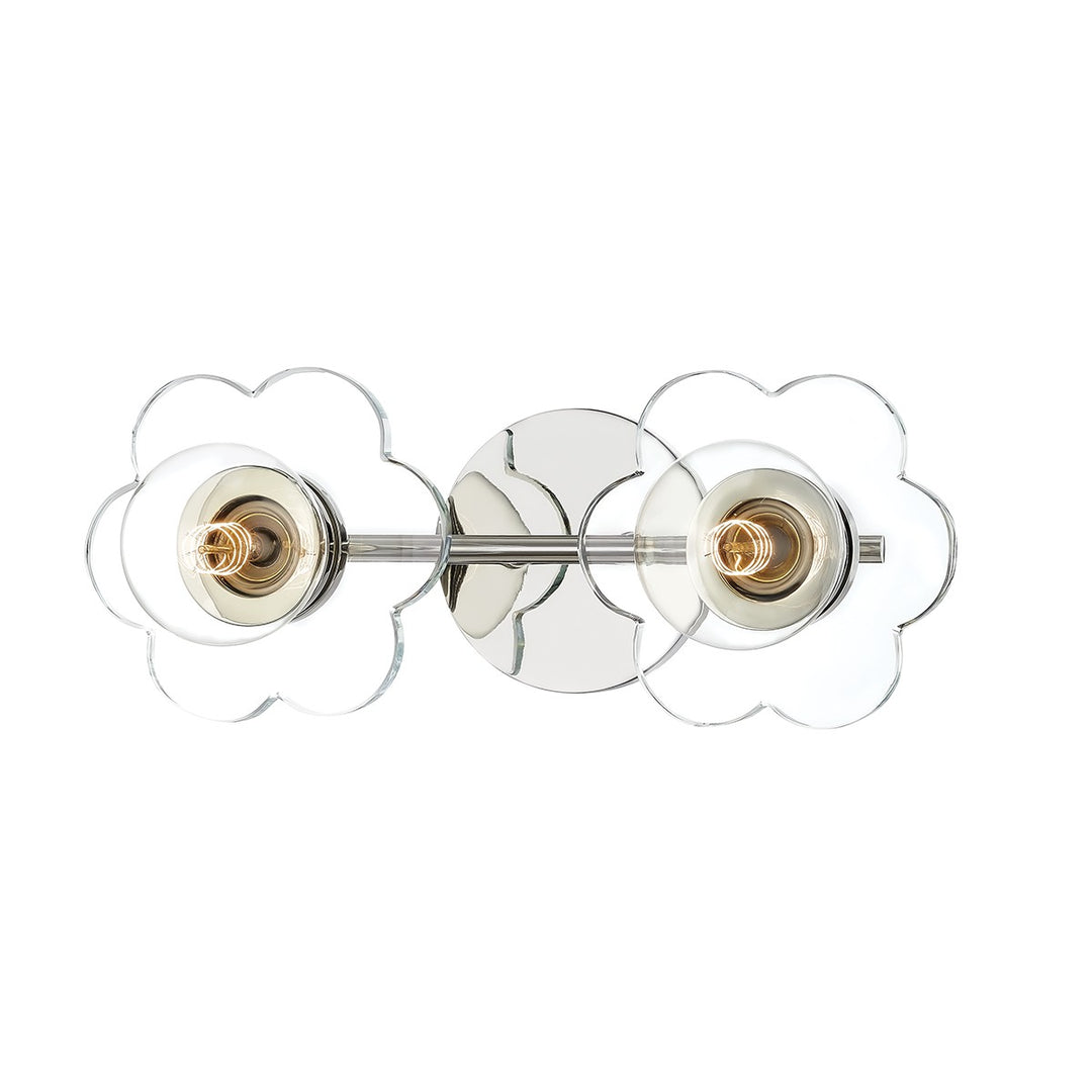 Alexa Two Light Bath and Vanity in Polished Nickel - available from The Lighting Shoppe, trusted by Canadian homeowners