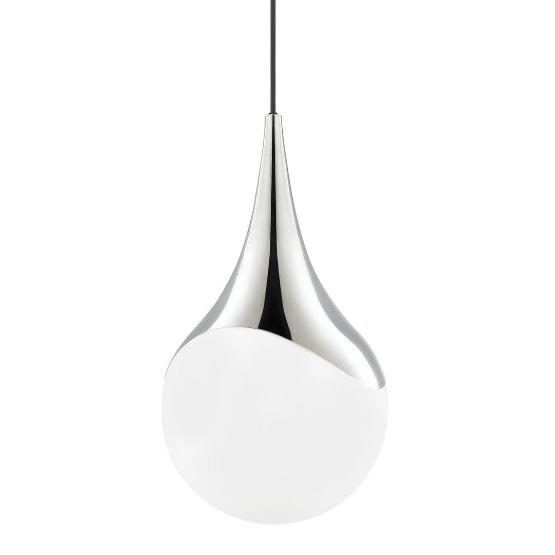 Ariana One Light Pendant in Polished Nickel - available from The Lighting Shoppe, trusted by Canadian homeowners