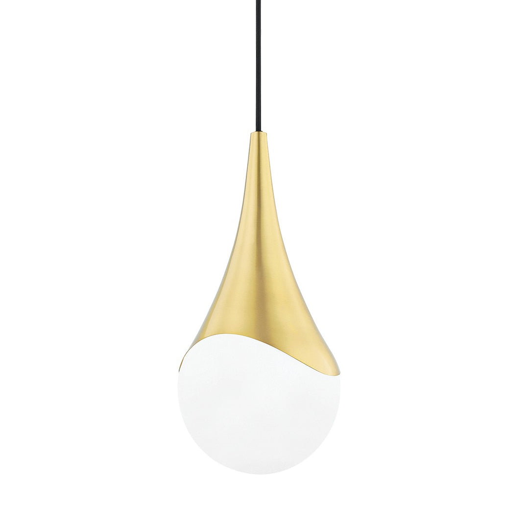 Ariana One Light Pendant in Aged Brass - available from The Lighting Shoppe, trusted by Canadian homeowners