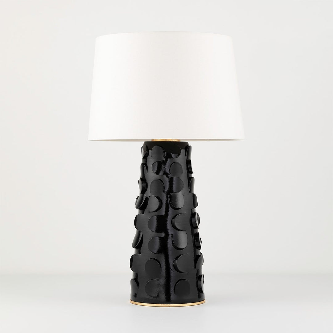 Naomi One Light Table Lamp in Black Lustro/Gold Leaf Combo - available from The Lighting Shoppe, trusted by Canadian homeowners
