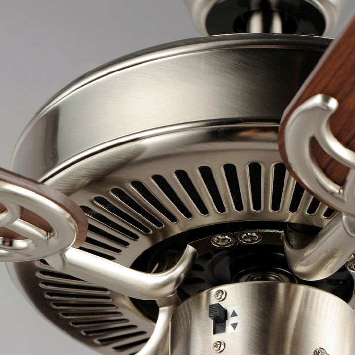 Maxim - 89907FTSNWP - 52" Ceiling Fan - Basic-Max - Satin Nickel / Walnut / Pecan