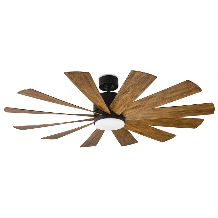 Windflower 60"Ceiling Fan in Matte Black/Distressed Koa - available from The Lighting Shoppe, trusted by Canadian homeowners