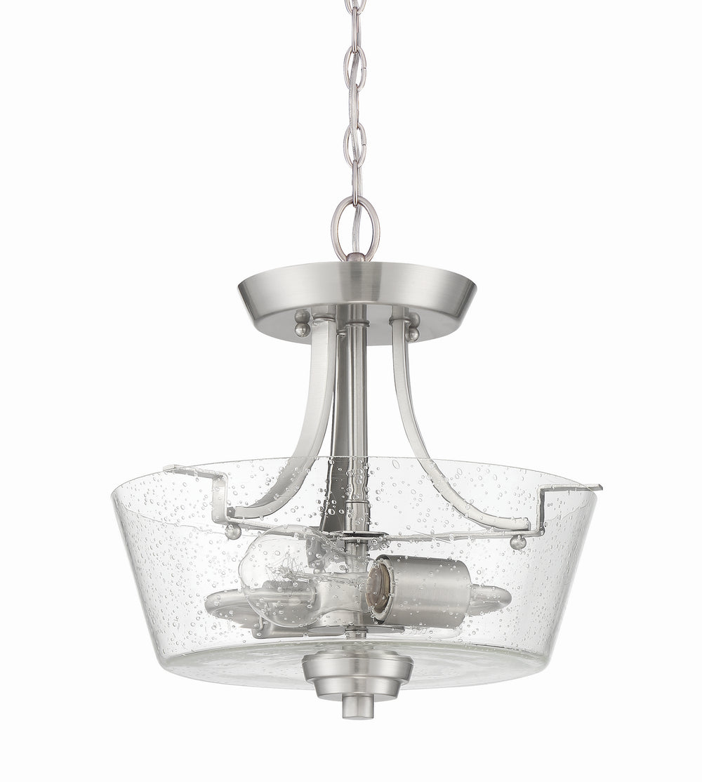 Craftmade Canada - 41952-BNK-CS - Two Light Semi Flush Mount Convertible - Grace - Brushed Polished Nickel