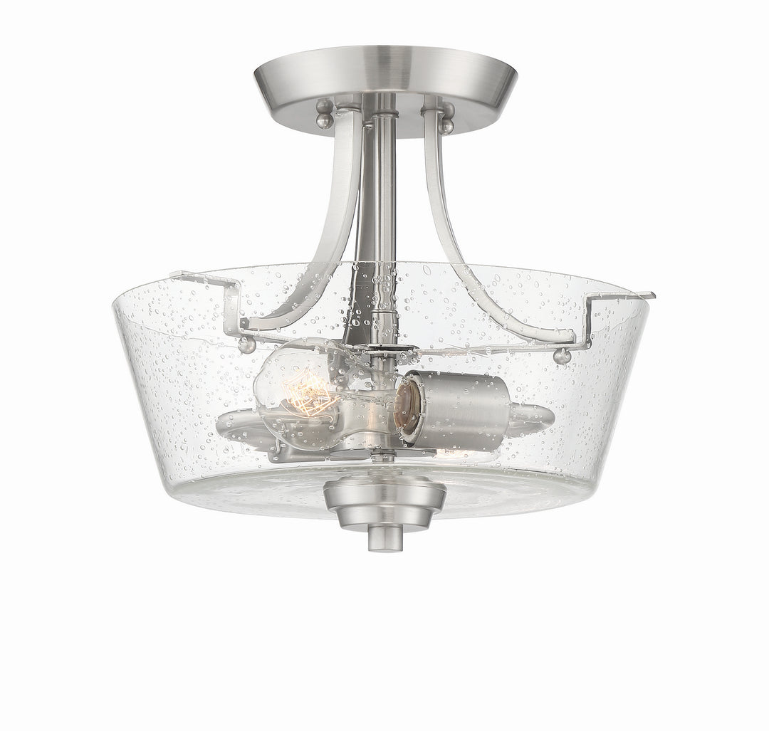 Craftmade Canada - 41952-BNK-CS - Two Light Semi Flush Mount Convertible - Grace - Brushed Polished Nickel