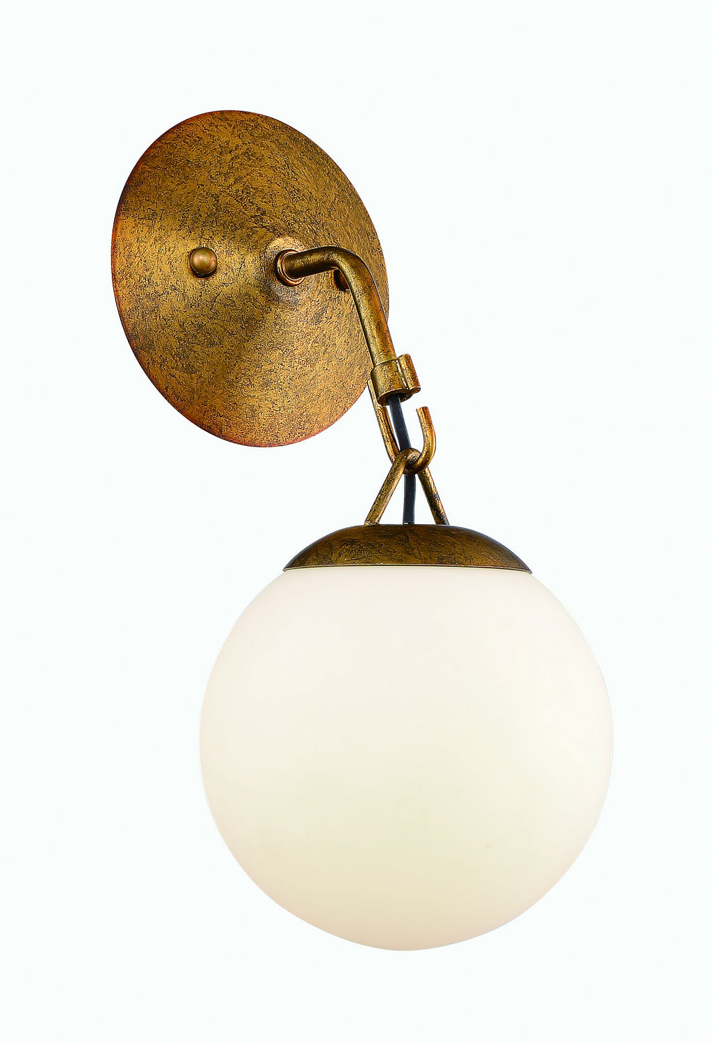 Orion One Light Wall Sconce in Patina Aged Brass - available from The Lighting Shoppe, trusted by Canadian homeowners