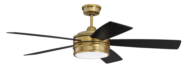 Braxton 52"Ceiling Fan in Satin Brass - available from The Lighting Shoppe, trusted by Canadian homeowners