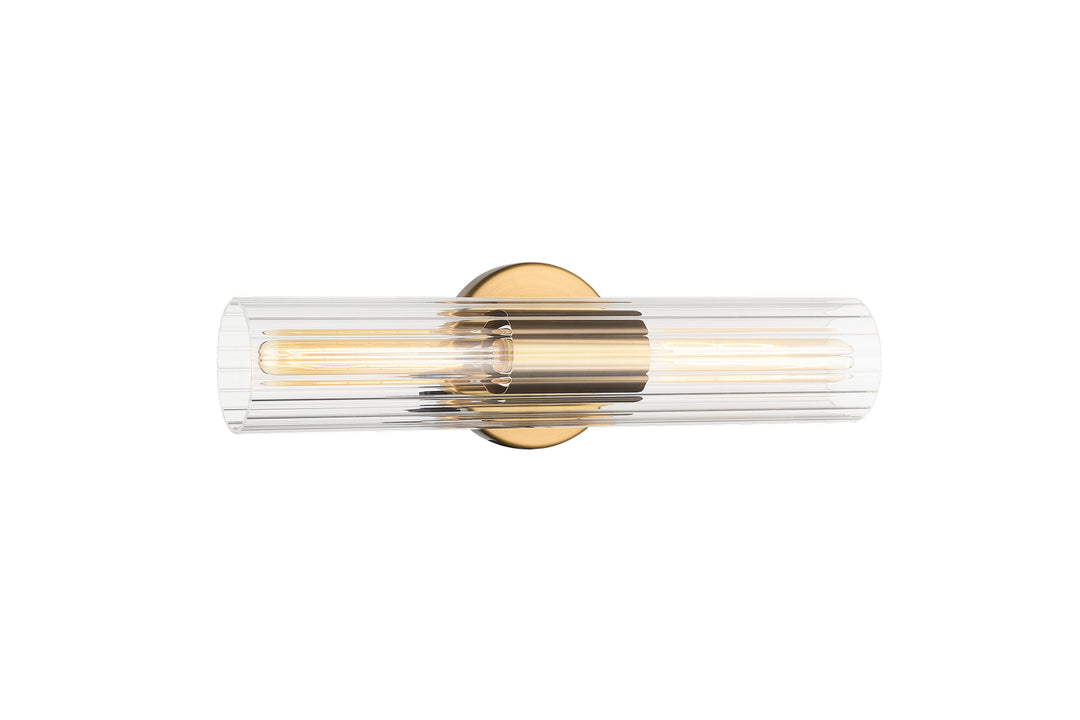 Odette Two Light Wall Sconce in Aged Gold Brass - available from The Lighting Shoppe, trusted by Canadian homeowners