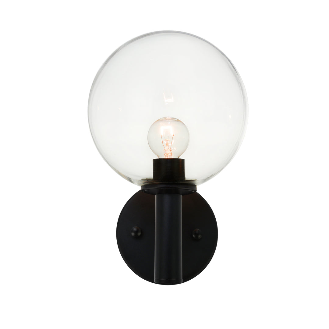 Cosmo One Light Wall Sconce in Black - available from The Lighting Shoppe, trusted by Canadian homeowners
