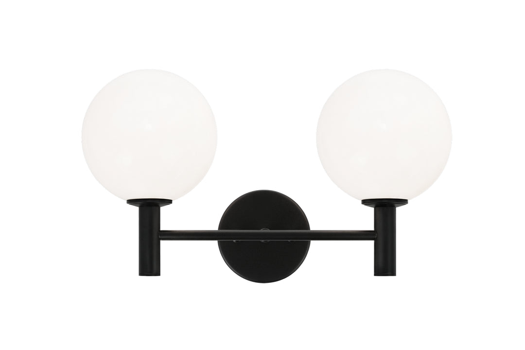 Cosmo Two Light Wall Sconce in Black - available from The Lighting Shoppe, trusted by Canadian homeowners