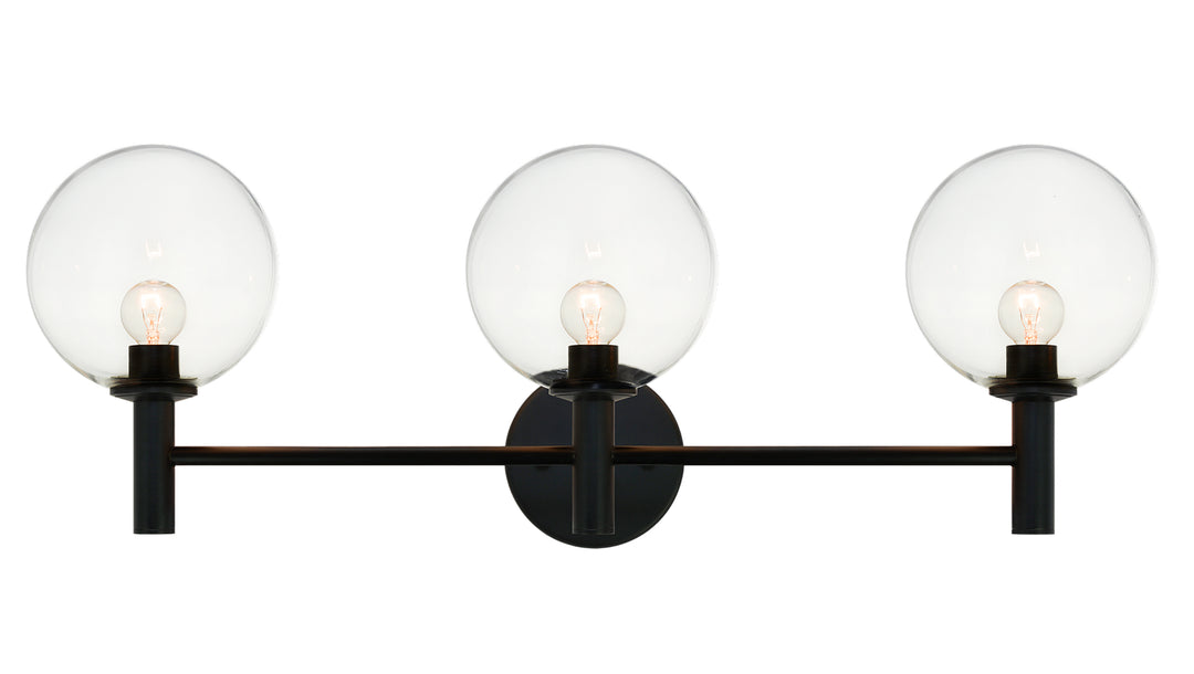 Cosmo Three Light Wall Sconce in Black - available from The Lighting Shoppe, trusted by Canadian homeowners