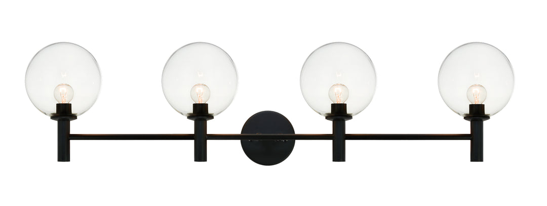 Cosmo Four Light Wall Sconce in Black - available from The Lighting Shoppe, trusted by Canadian homeowners