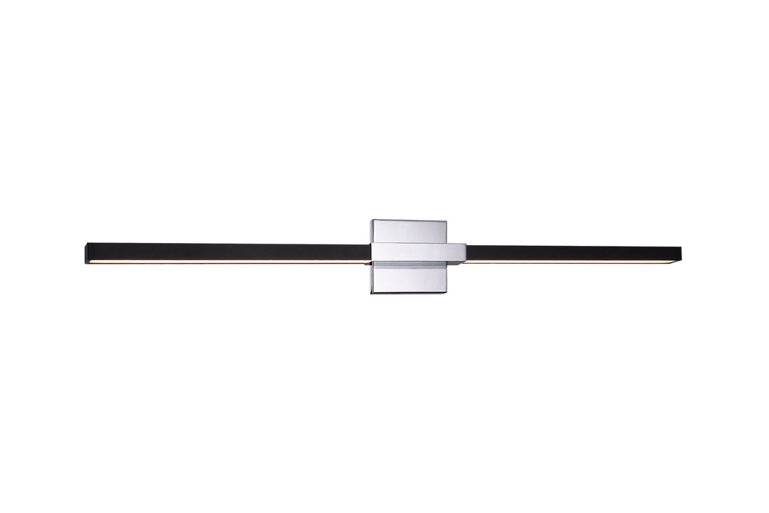 Lineare LED Wall Sconce in Matte Black & Chrome - available from The Lighting Shoppe, trusted by Canadian homeowners
