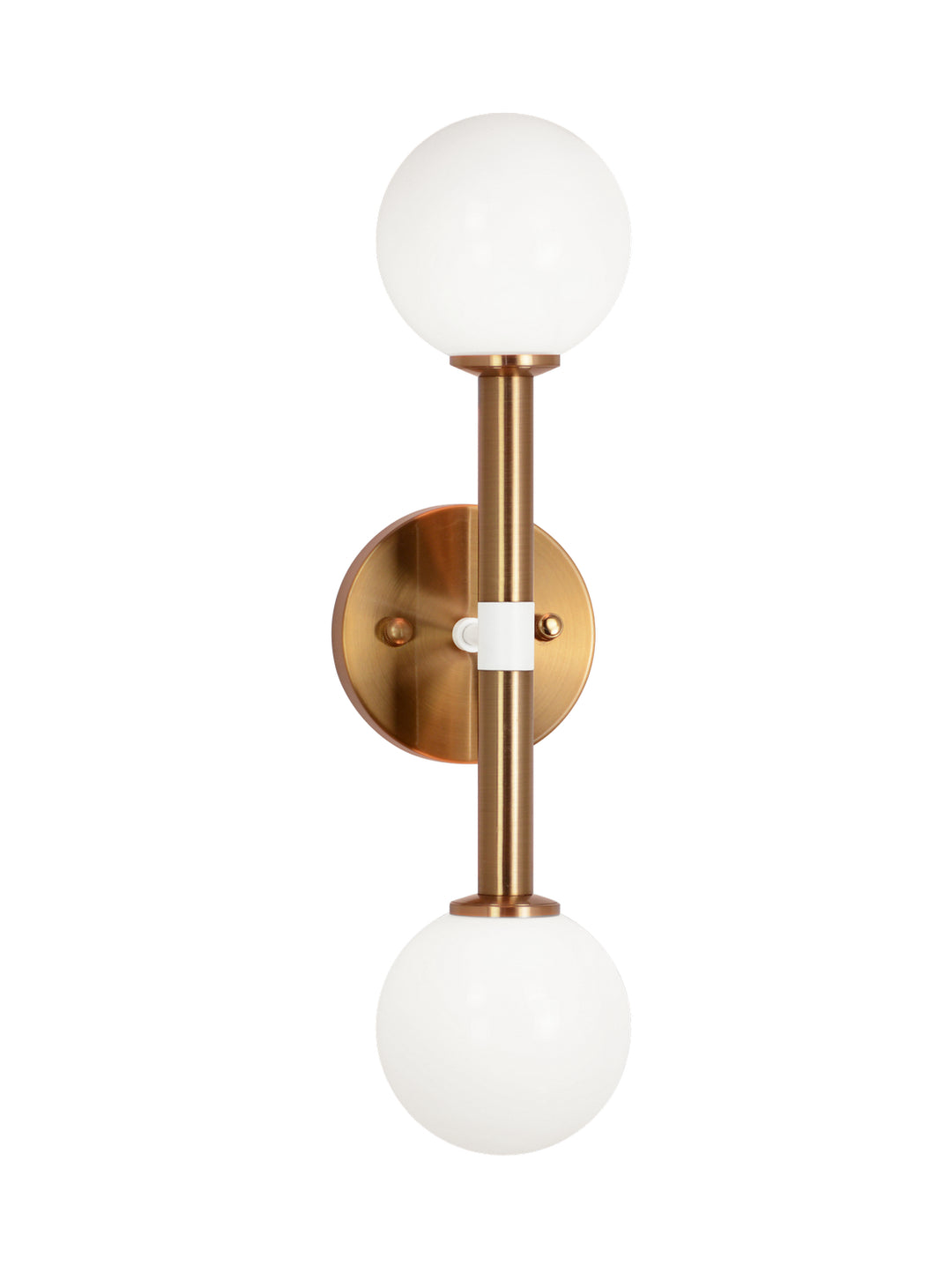 Stellar Two Light Wall Sconce in Aged Gold Brass - available from The Lighting Shoppe, trusted by Canadian homeowners