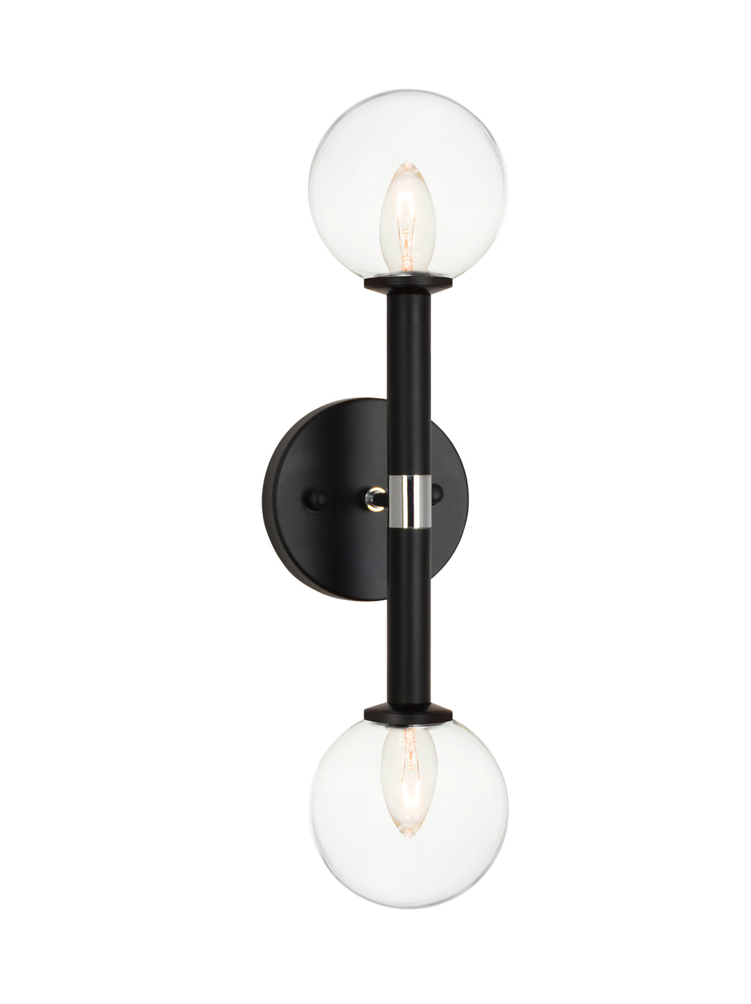 Stellar Two Light Wall Sconce in Black - available from The Lighting Shoppe, trusted by Canadian homeowners