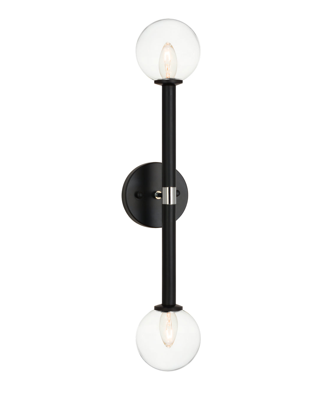 Stellar Two Light Wall Sconce in Black - available from The Lighting Shoppe, trusted by Canadian homeowners