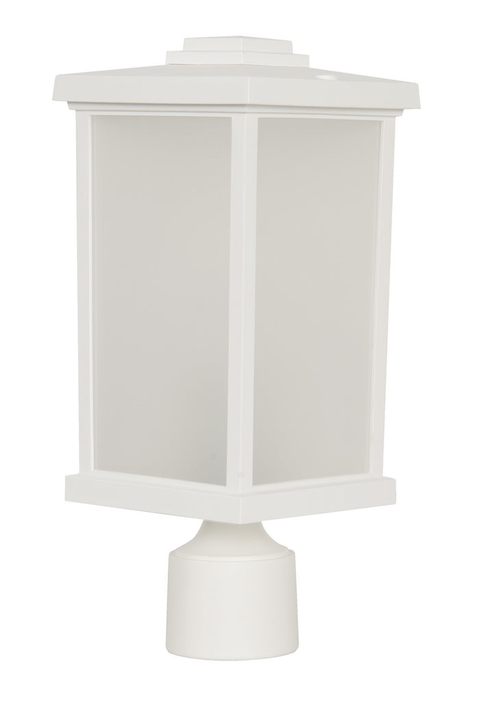 Resilience Lanterns One Light Post Mount in Textured White - available from The Lighting Shoppe, trusted by Canadian homeowners