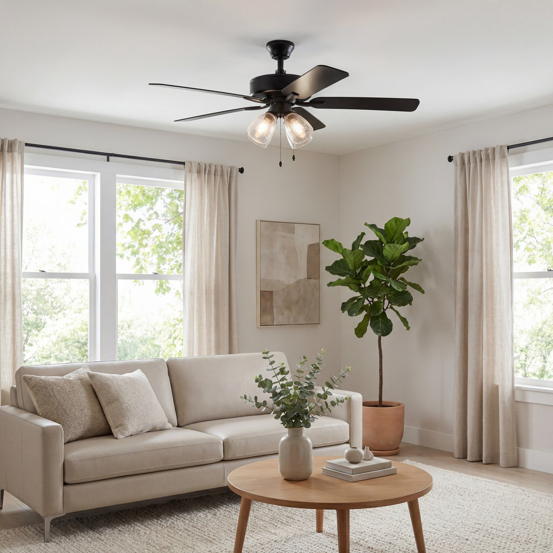 Kichler Canada - 330016SBKS - 52"Ceiling Fan - Basics Pro Premier - Satin Black