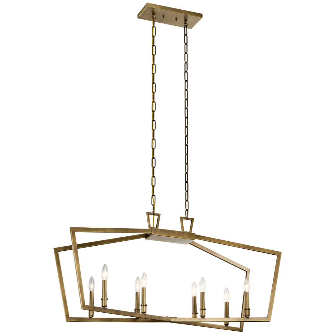 Kichler Canada - 43494NBR - Eight Light Linear Chandelier - Abbotswell - Natural Brass
