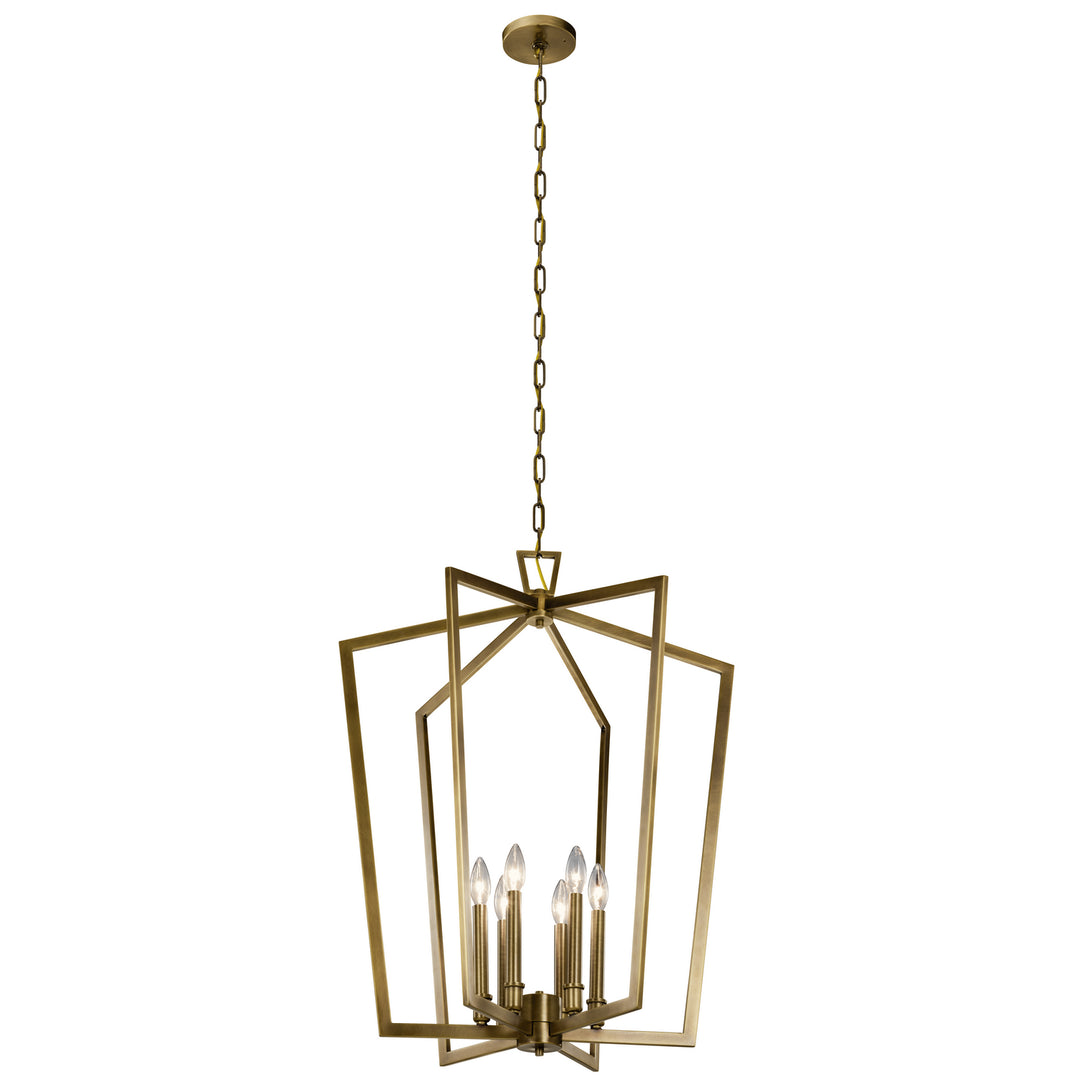 Kichler Canada - 43495NBR - Six Light Foyer Pendant - Abbotswell - Natural Brass