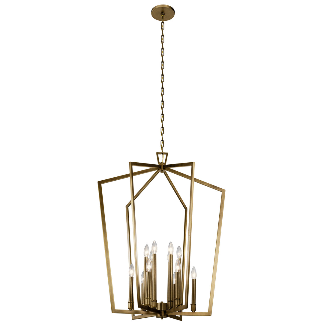 Kichler Canada - 43496NBR - 12 Light Foyer Chandelier - Abbotswell - Natural Brass
