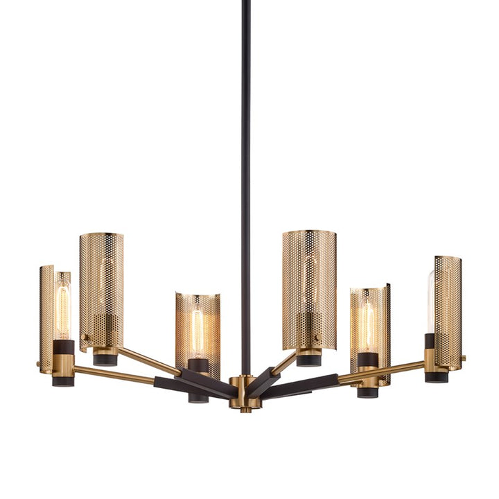 Troy Lighting Canada - F6876-SFB/PBR - Six Light Chandelier - Pilsen - Soft Off Black