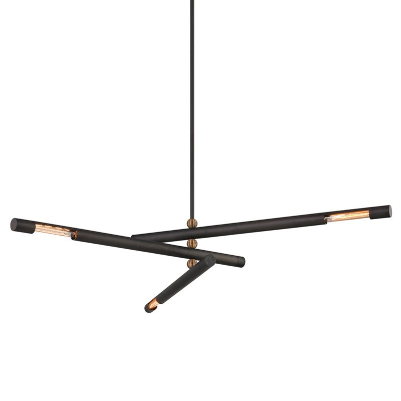 Troy Lighting Canada - F6886-BRZ/PBR - Three Light Chandelier - Hendrix - Bronze