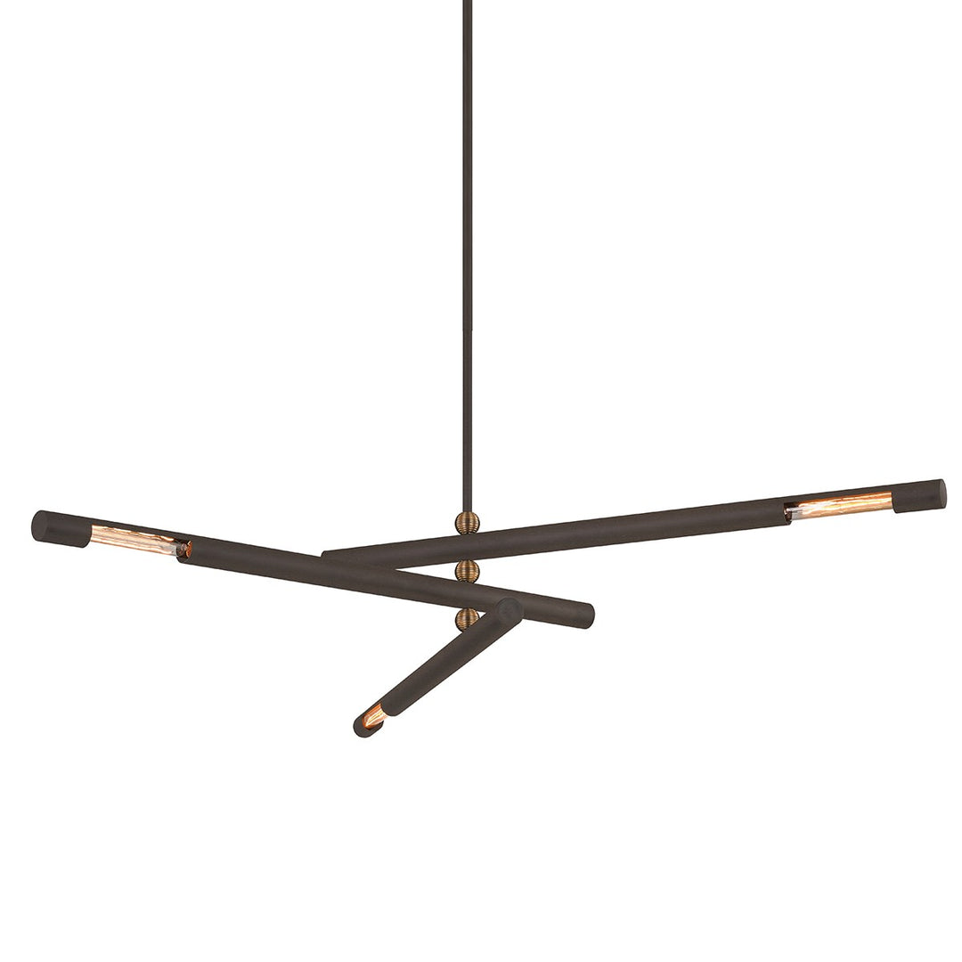 Troy Lighting Canada - F6886-BRZ/PBR - Three Light Chandelier - Hendrix - Bronze