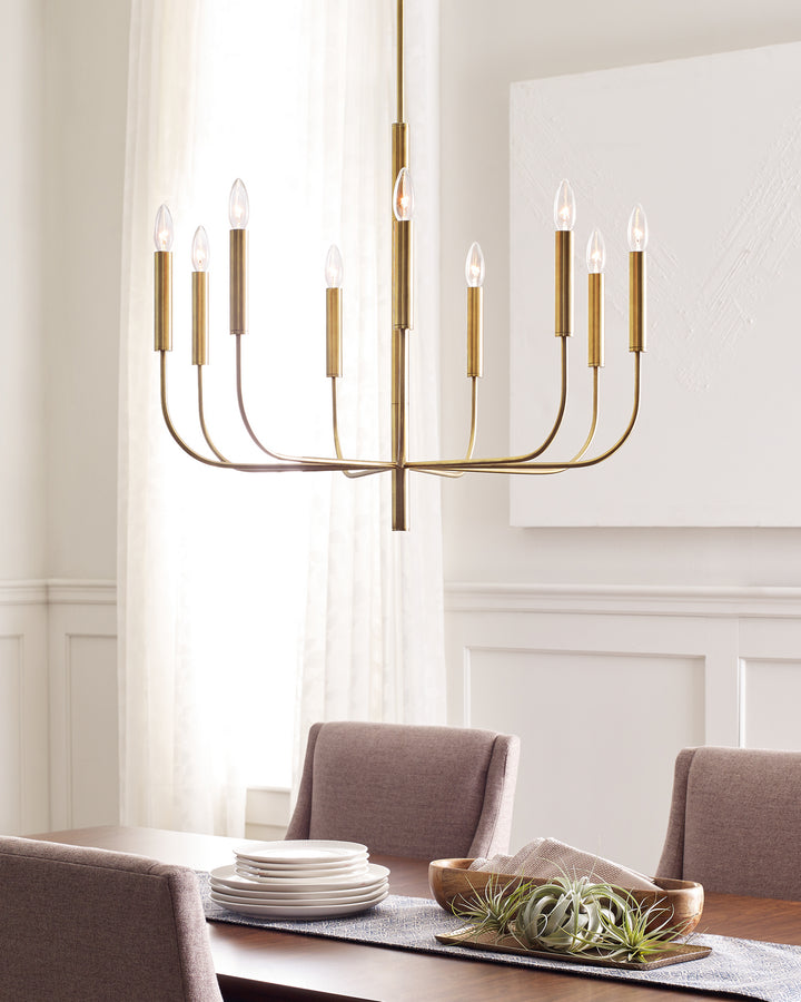 Visual Comfort Studio Canada - EC1009BBS - Nine Light Chandelier - Brianna - Burnished Brass