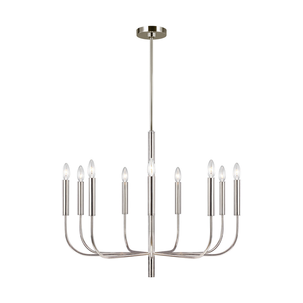 Visual Comfort Studio Canada - EC1009PN - Nine Light Chandelier - Brianna - Polished Nickel