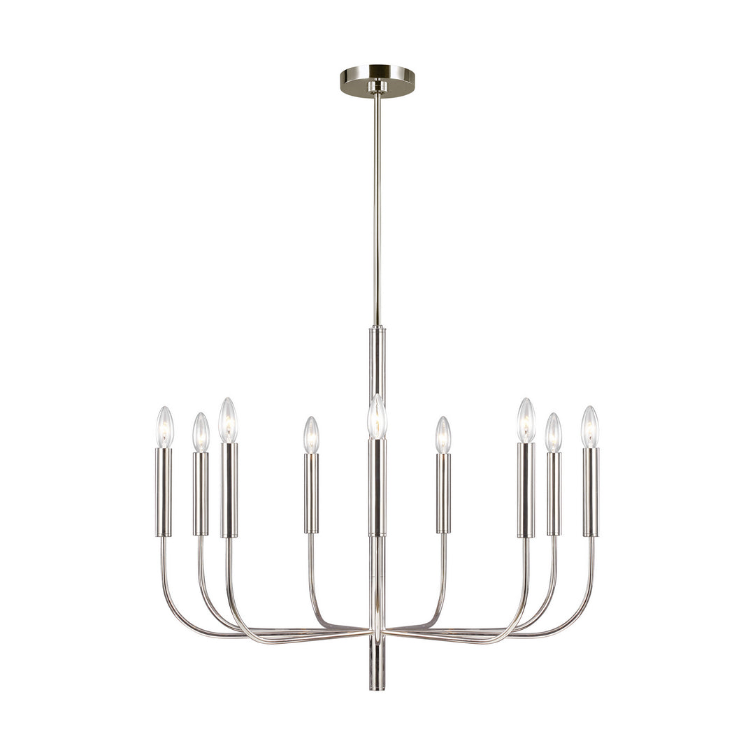 Visual Comfort Studio Canada - EC1009PN - Nine Light Chandelier - Brianna - Polished Nickel