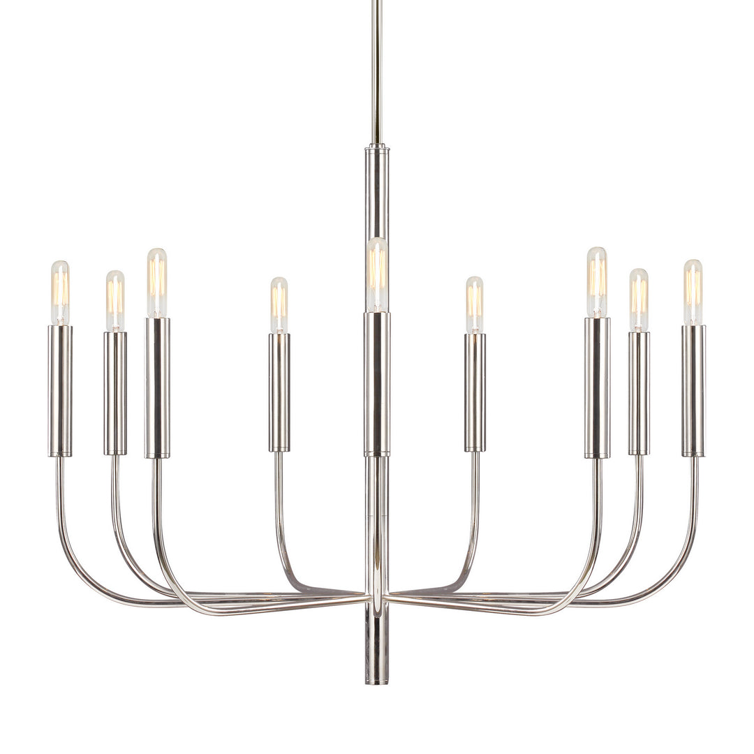 Visual Comfort Studio Canada - EC1009PN - Nine Light Chandelier - Brianna - Polished Nickel