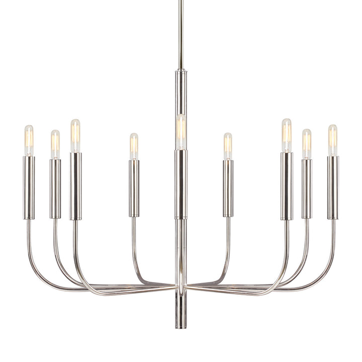 Visual Comfort Studio Canada - EC1009PN - Nine Light Chandelier - Brianna - Polished Nickel