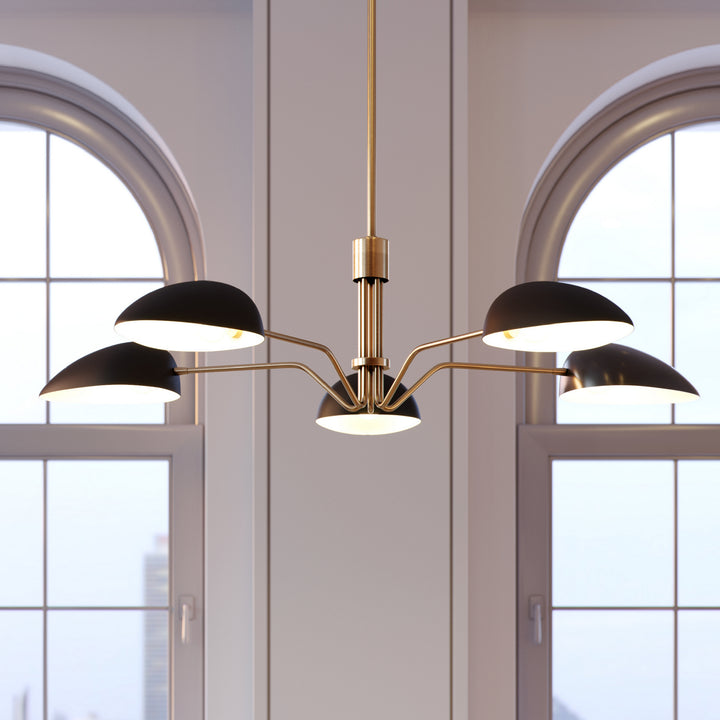 Visual Comfort Studio Canada - EC1025MBK - Five Light Chandelier - Jane - Midnight Black