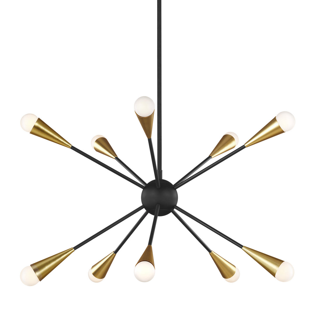 Visual Comfort Studio Canada - EC10310MBK - Ten Light Chandelier - Jax - Midnight Black