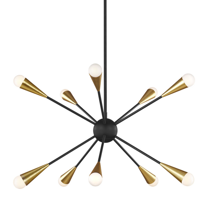 Visual Comfort Studio Canada - EC10310MBK - Ten Light Chandelier - Jax - Midnight Black