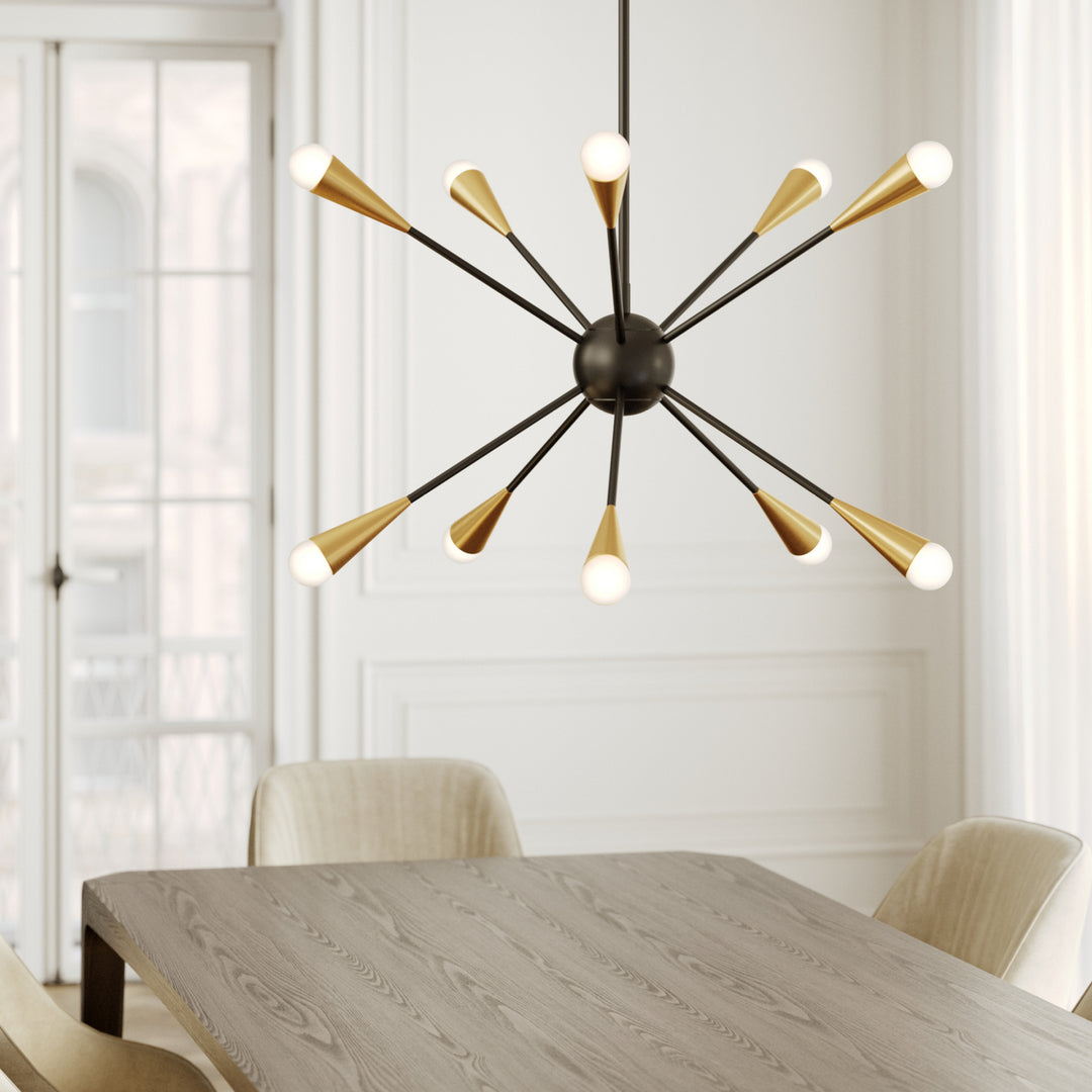 Visual Comfort Studio Canada - EC10310MBK - Ten Light Chandelier - Jax - Midnight Black
