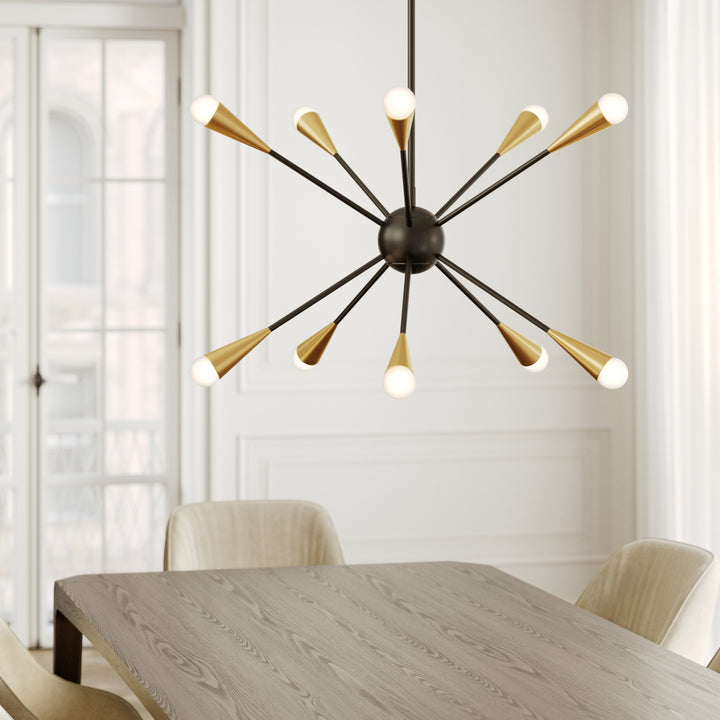 Visual Comfort Studio Canada - EC10310MBK - Ten Light Chandelier - Jax - Midnight Black
