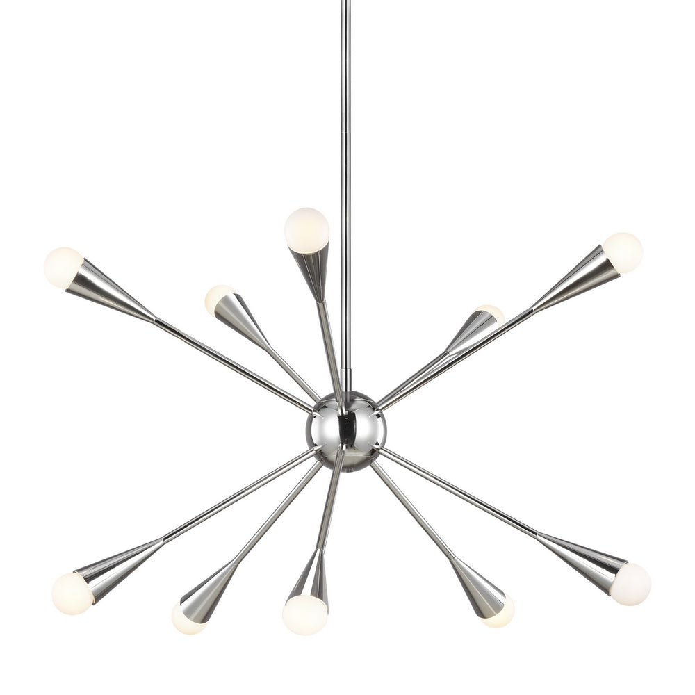 Visual Comfort Studio Canada - EC10310PN - Ten Light Chandelier - Jax - Polished Nickel