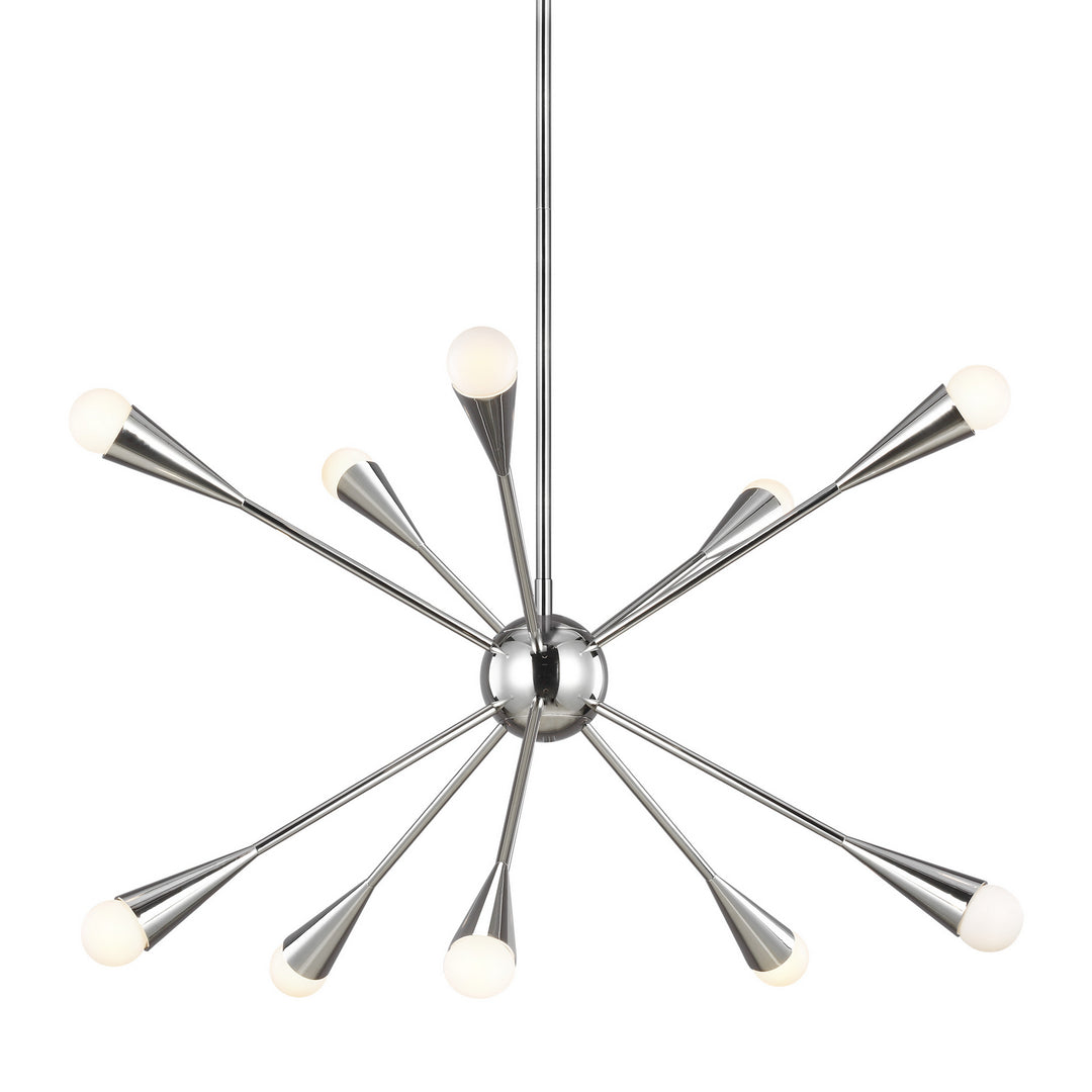 Visual Comfort Studio Canada - EC10310PN - Ten Light Chandelier - Jax - Polished Nickel
