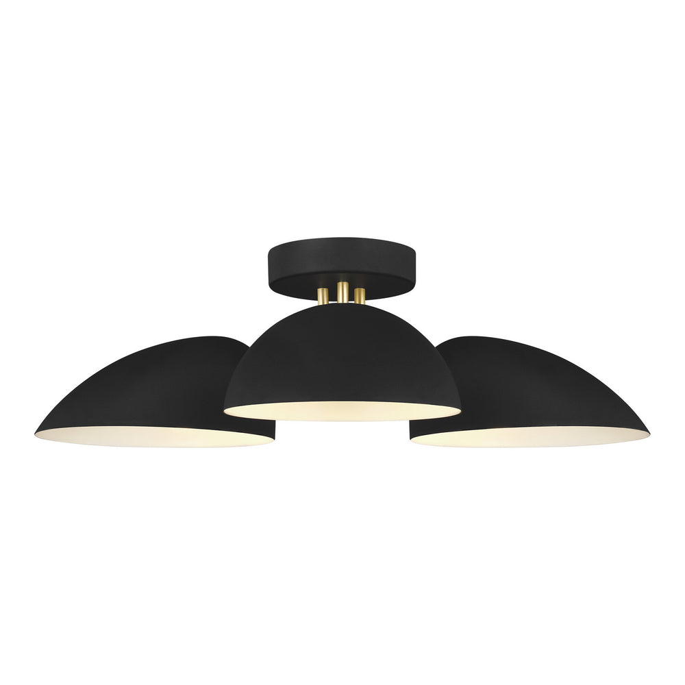 Visual Comfort Studio Canada - EF1023MBK - Three Light Flush Mount - Jane - Midnight Black